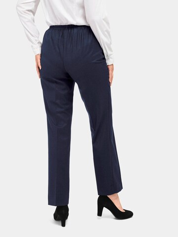 Goldner Regular Trousers with creases 'Martha' in Blue