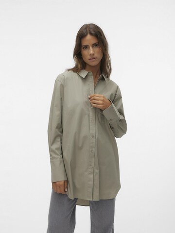 VERO MODA Blouse 'MATHILDE' in Groen: voorkant