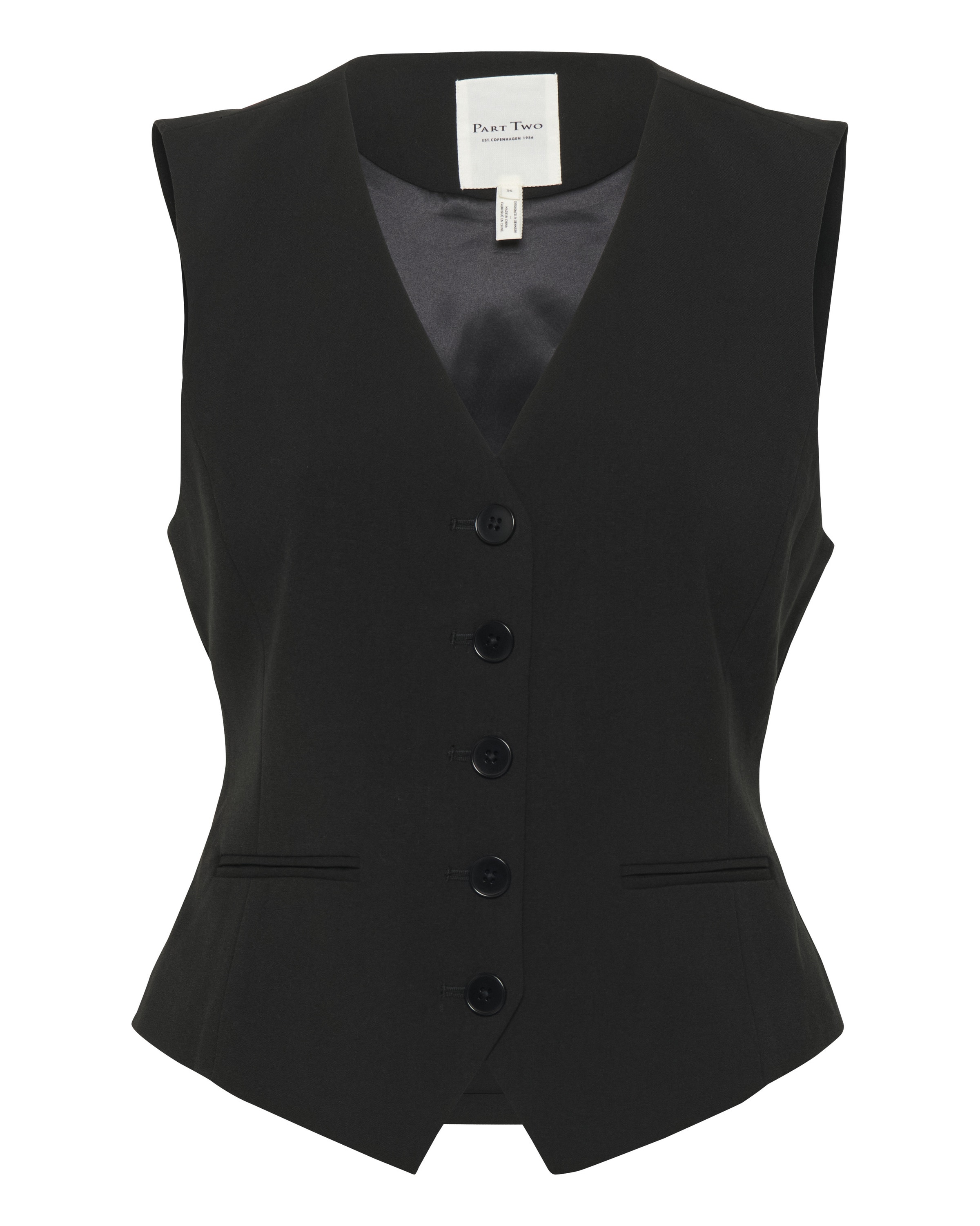 Gilet Part Two en noir : devant