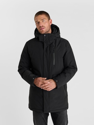 Le Temps Des Cerises Winterparka 'ORVA' in Zwart: voorkant