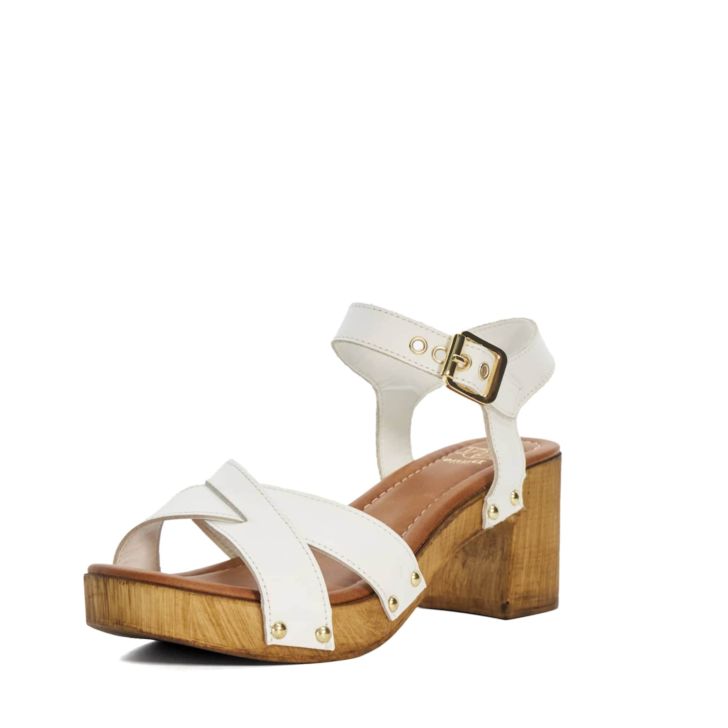 Sandales 'Judies' Dune LONDON en blanc : devant