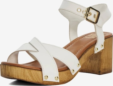 Sandales 'Judies' Dune LONDON en blanc : devant