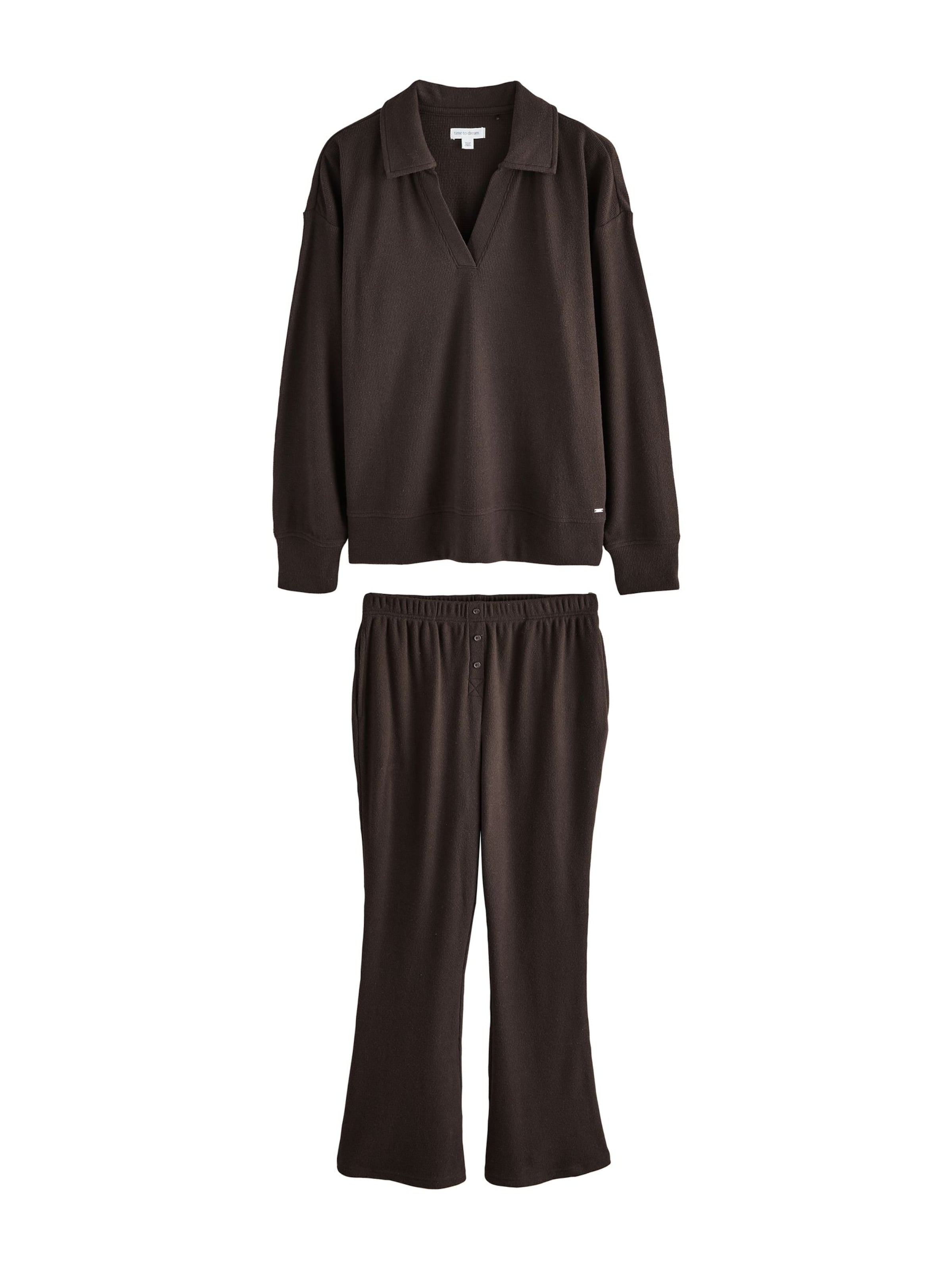 Next Pyjama in Braun: Vorderseite