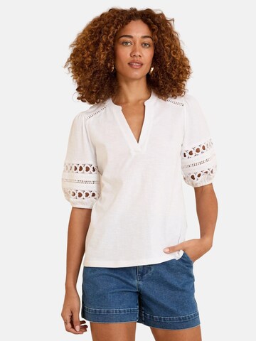 love & roses - Blusa en blanco: frente