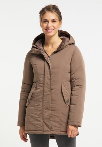 Usha Winter Jacket in Brown: front