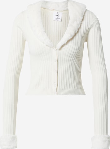 VIERVIER Knit Cardigan 'Frieda' in White: front