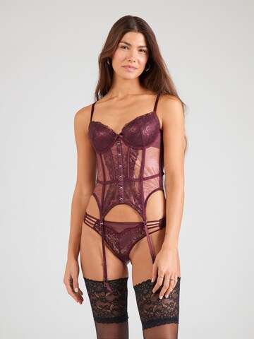 Hunkemöller Κορσάζ 'Hollie' σε λιλά: μπροστά