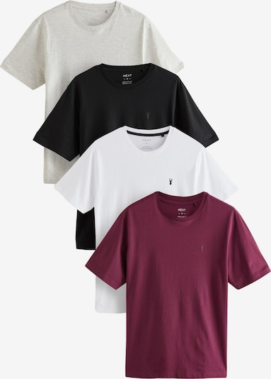 Marškinėliai iš Next, spalva – margai pilka / uogų spalva / juoda / balta, Prekių apžvalga