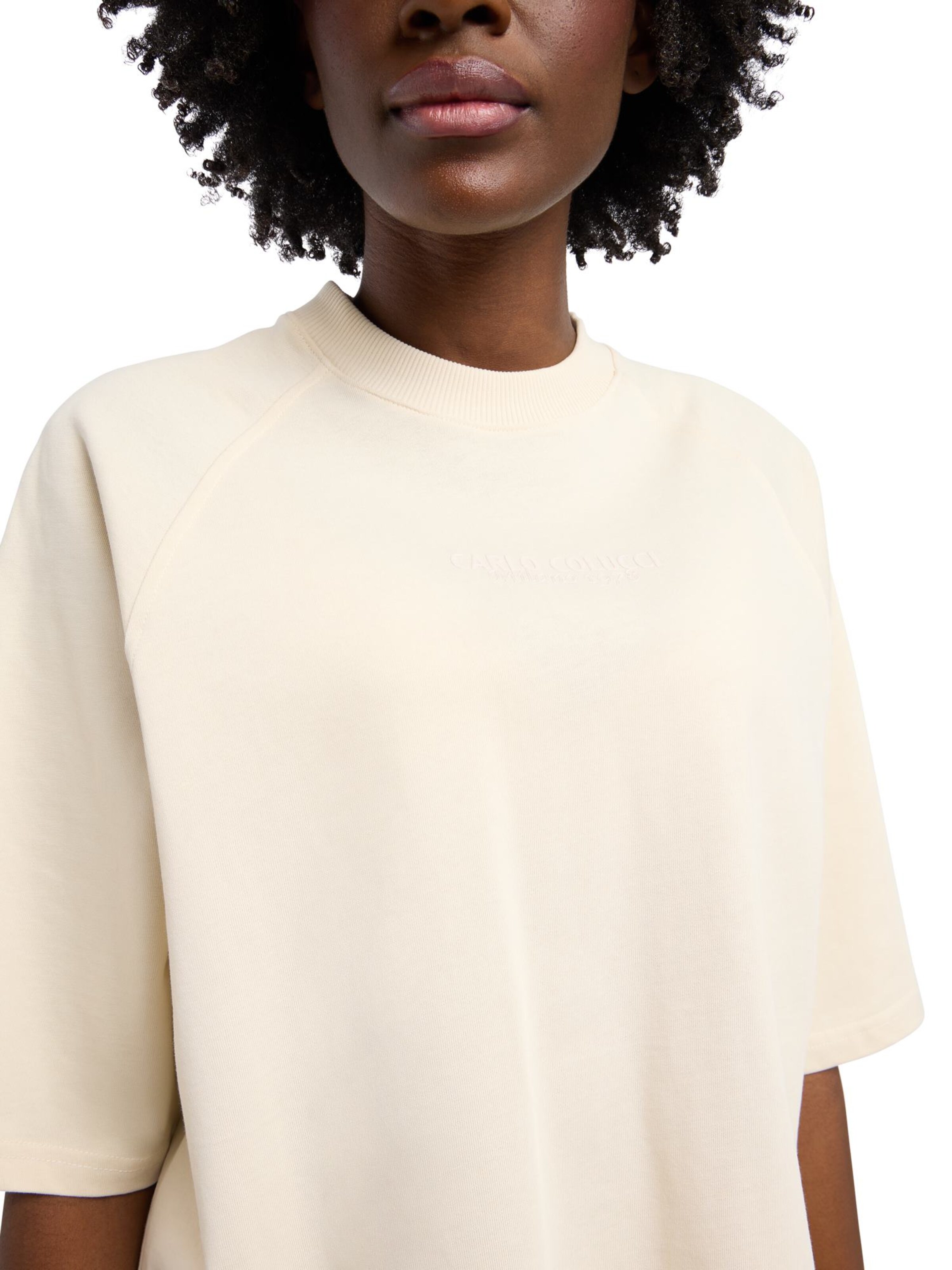 Carlo Colucci T-Shirt 'Drovandi' in Beige