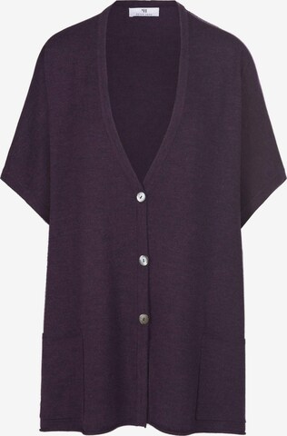 Peter Hahn Knit Cardigan in Purple: front