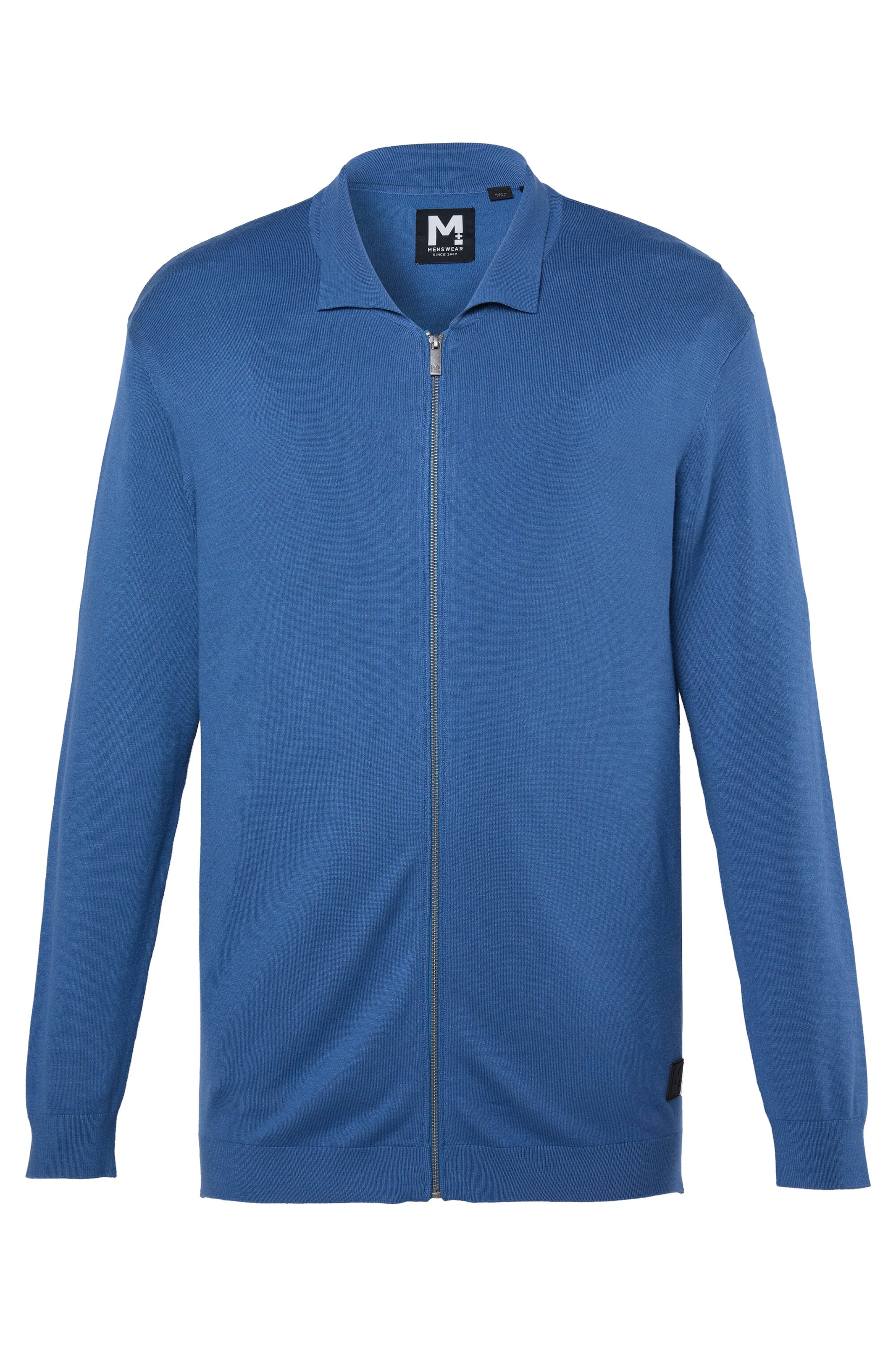 Men Plus Strickjacke in Blau: Vorderseite