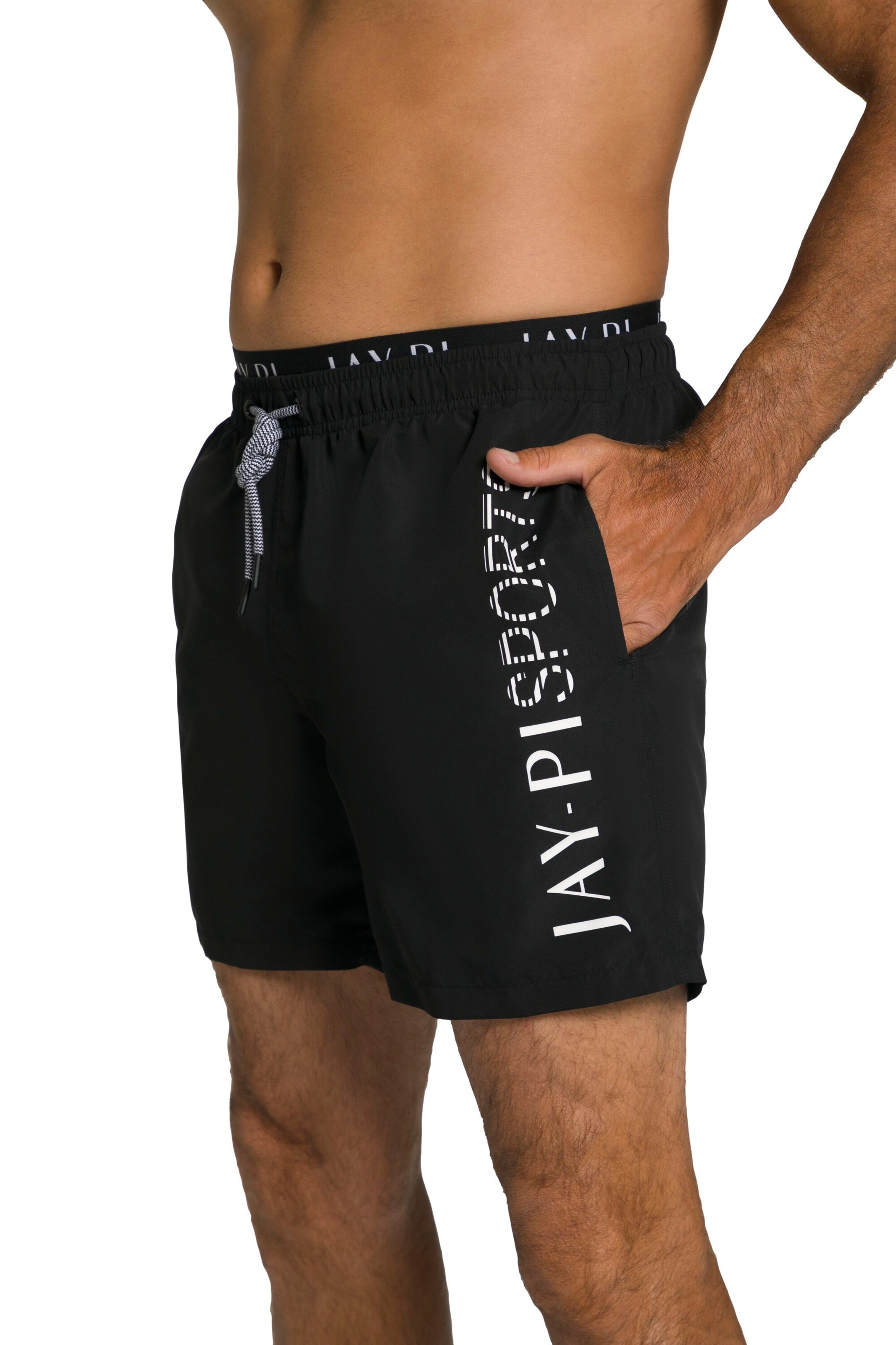 JAY-PI Badeshorts in Schwarz: Vorderseite