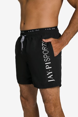 JAY-PI Swim Trunks in Black: front