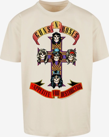 T-Shirt 'Guns 'n' Roses Appetite For Destruction' F4NT4STIC en beige : devant