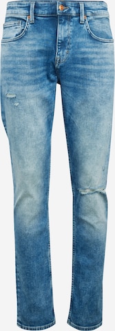 Coupe slim Jean QS en bleu : devant