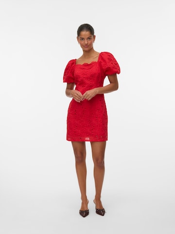 VERO MODA Cocktail dress 'VMElin' in Red: front