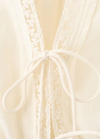 MANGO Bluse 'Lechuga' in Beige