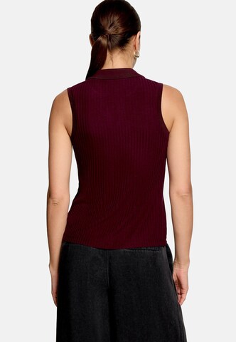 Gilet in maglia di zero in lilla