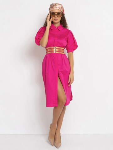 JIORO Blusenkleid 'ESSENTIALS' in Pink