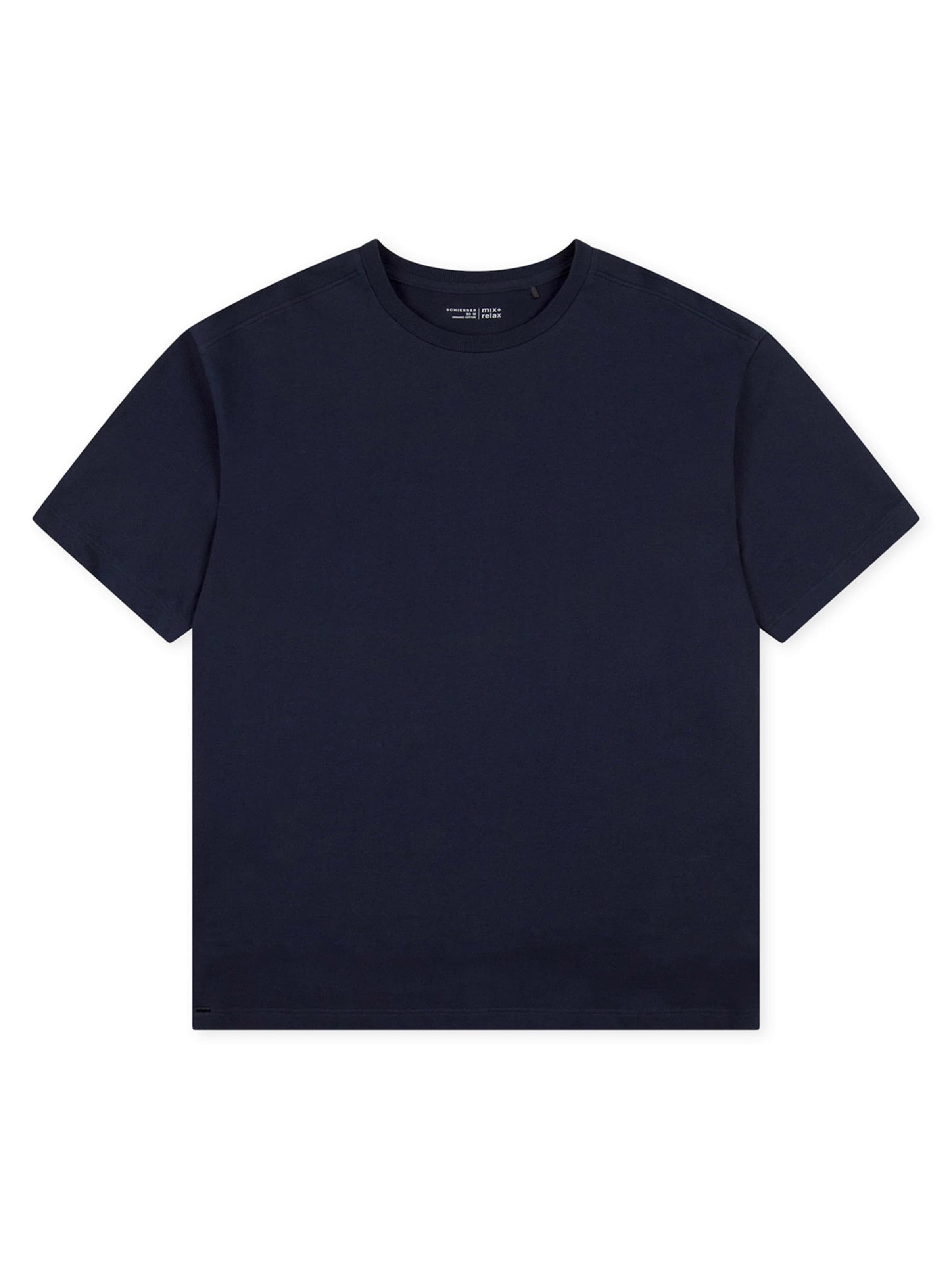 SCHIESSER Shirt ' Mix + Relax ' in Blauw: voorkant