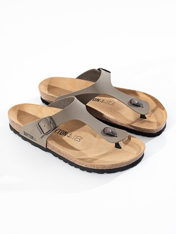 Bayton T-Bar Sandals 'Mercure' in Grey