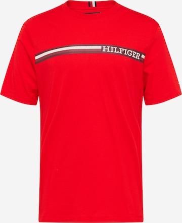 T-Shirt TOMMY HILFIGER en rouge : devant