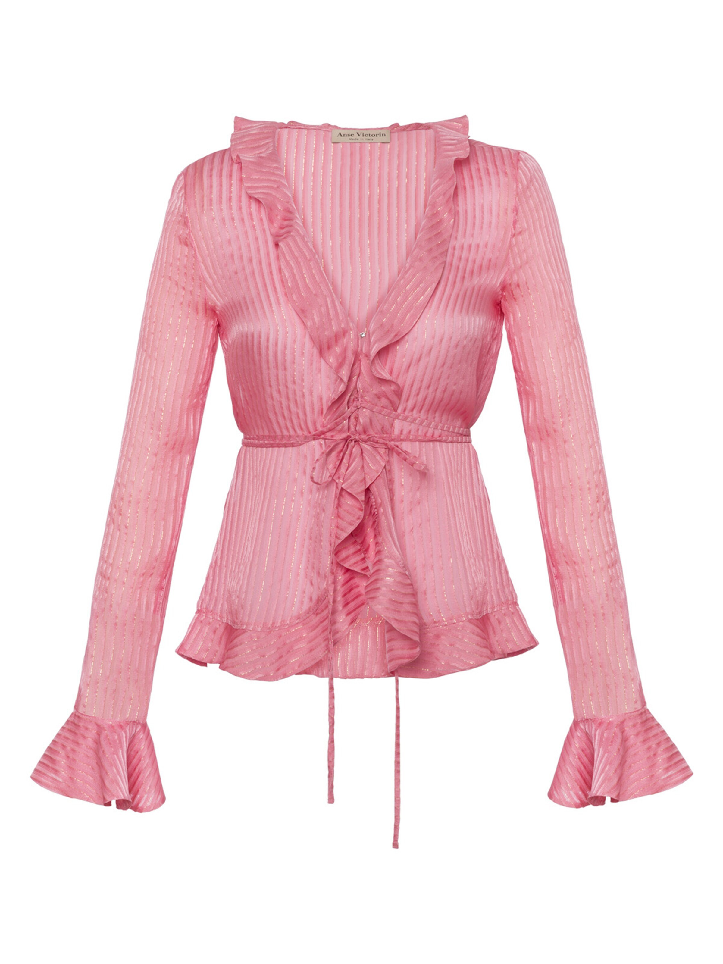 Anse Victorin Blouse 'Lily' in Pink: front
