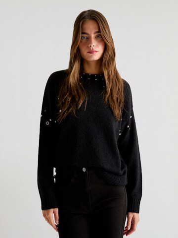 Scalpers Sweater 'Studs R' in Black: front
