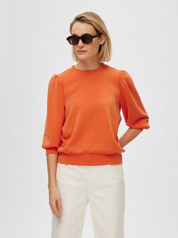 Sweat-shirt SELECTED FEMME en orange