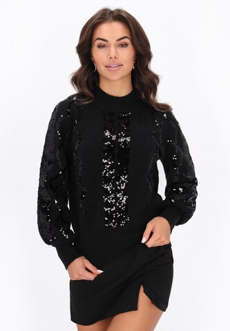faina Pullover in Schwarz: Vorderseite