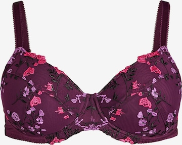 Devoted by ZizziT-shirt Grudnjak 'Lykke' - ljubičasta boja: prednji dio