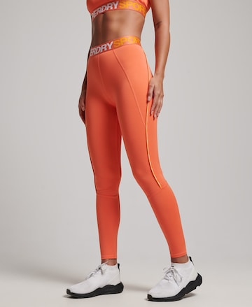 Superdry Skinny Sporthose in Orange: predná strana