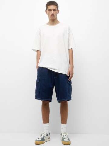 Pull&Bear Loosefit Shorts in Blau