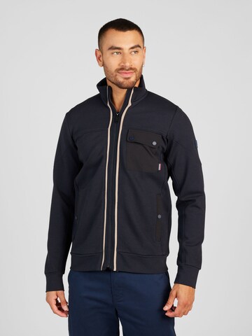 Gabbiano Zip-Up Hoodie in Blue: front