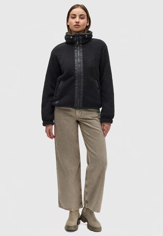 Ragwear Fleece Jacket 'Nordicka' in Black: front