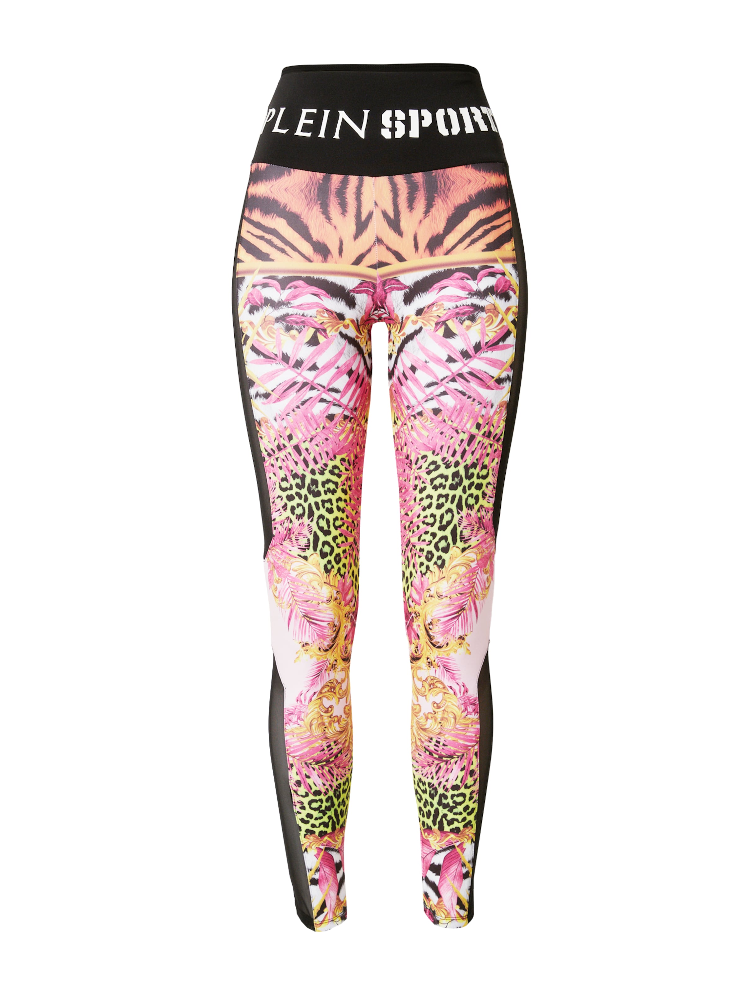 Plein Sport Sporthose in hellgrün / hellpink / schwarz / weiß, Produktansicht