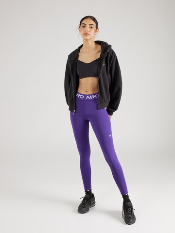 NIKE Skinny Športne hlače 'Pro' | vijolična barva