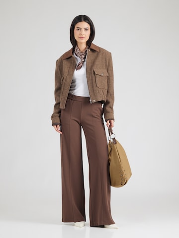 JJXX Wide leg Broek 'JXNANCY' in Bruin