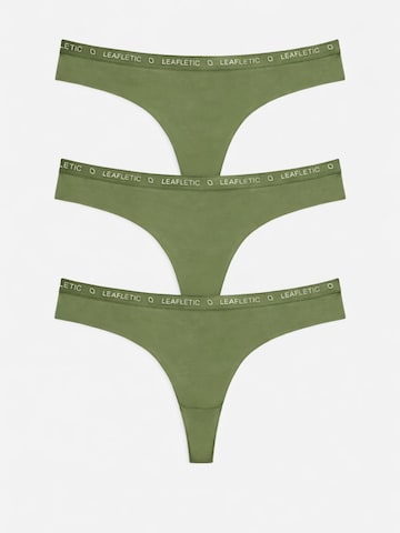 LEAFLETIC Panty 'Leafletic Mid Rise Brazilian' in Green: front