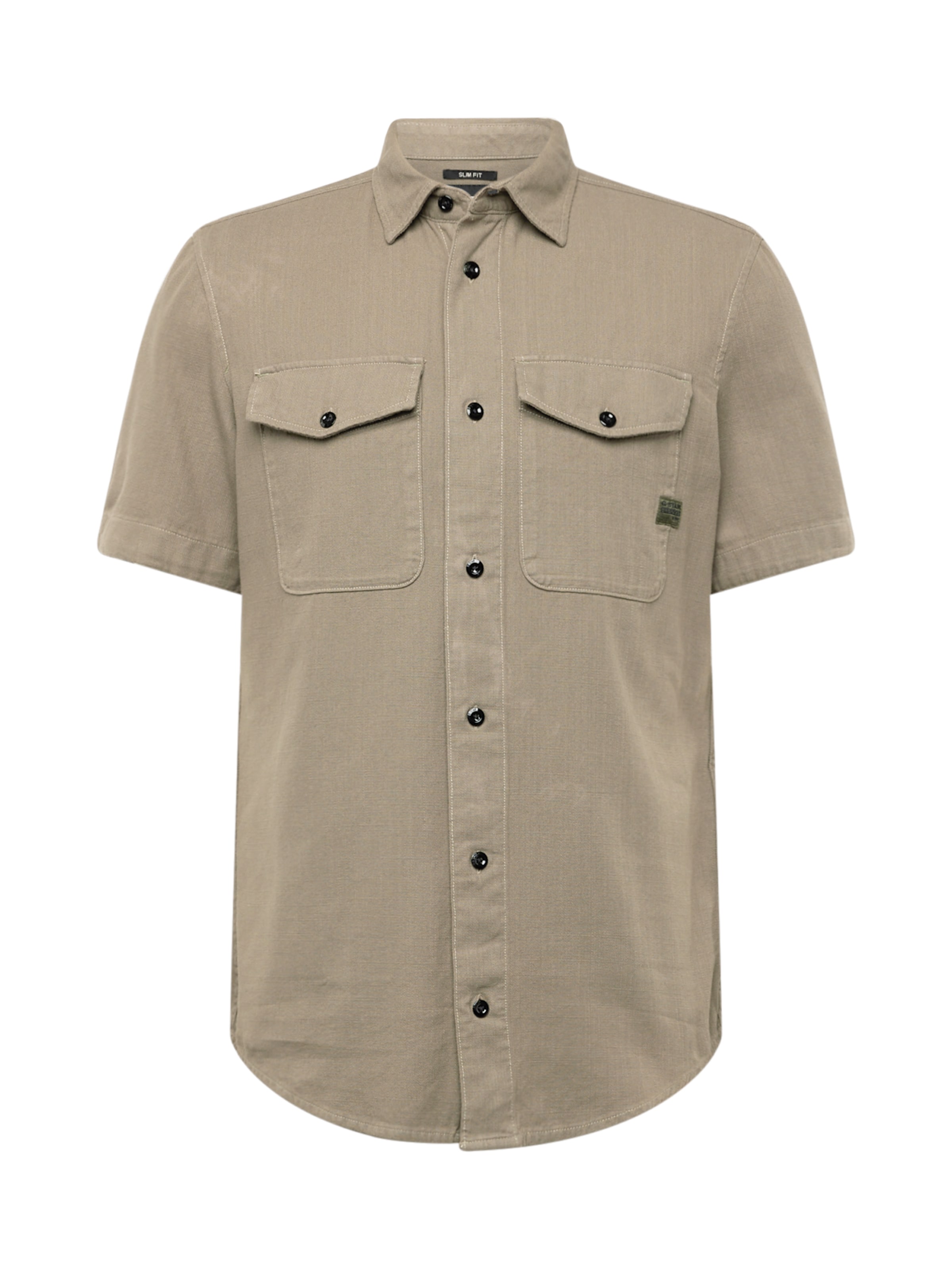 G-STAR Přiléhavý střih Košile 'Marine' – zelená: přední strana