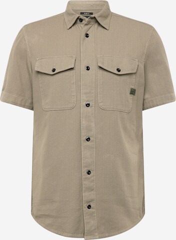G-Star RAW Regular fit Overhemd 'Marine' in Groen: voorkant