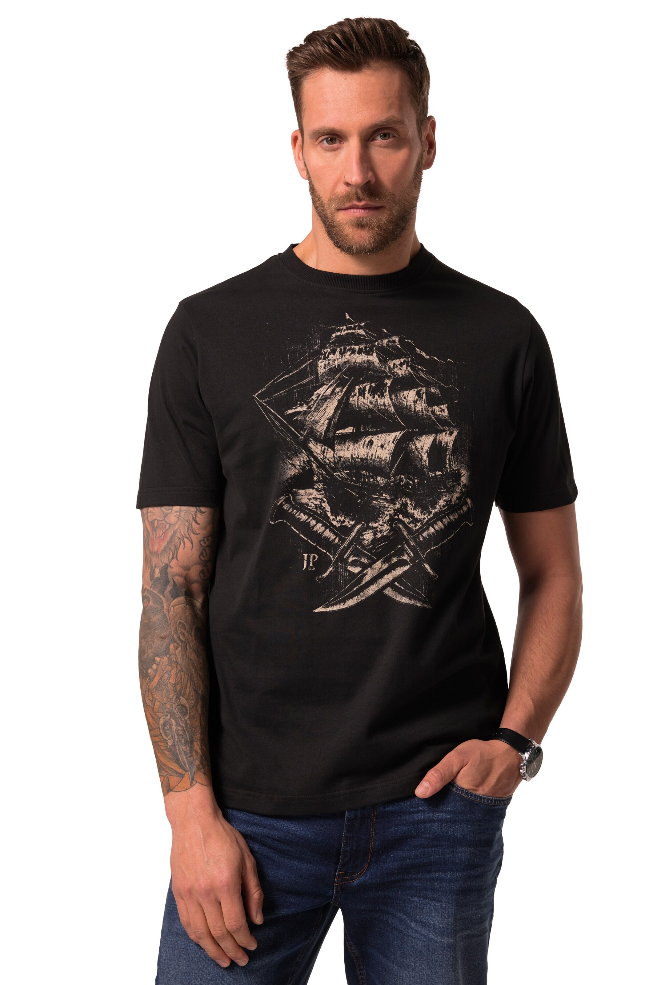 JP1880 Shirt in Black: front