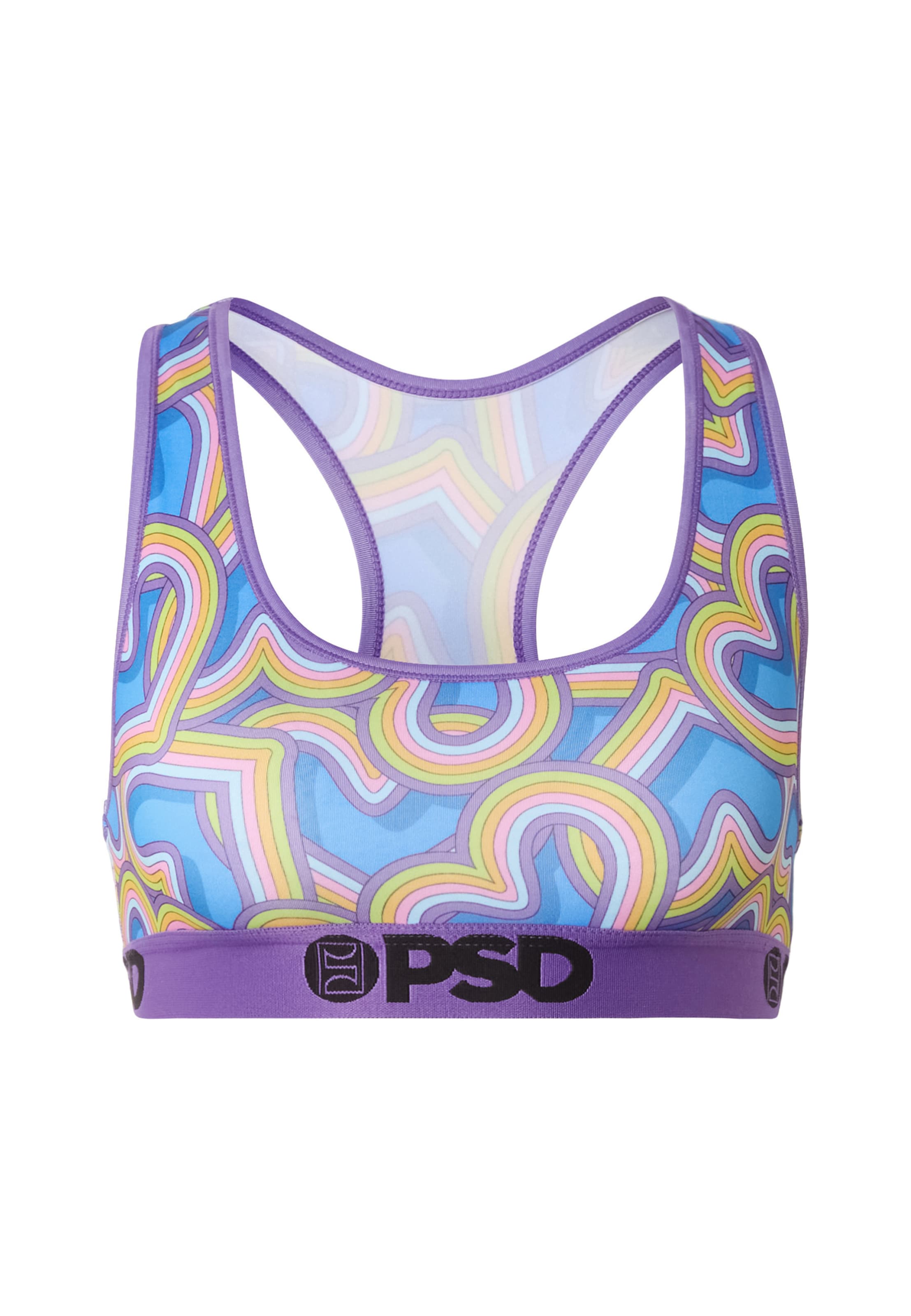 PSD Medium Support Sports bra 'Heart Attack' in Mixed colours: front