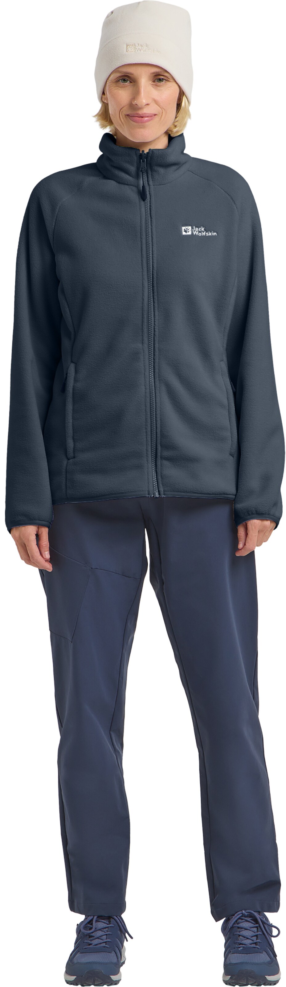 JACK WOLFSKIN Athletic fleece jacket in Grey