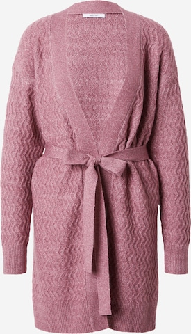 ABOUT YOU Knit Cardigan 'Daniela' in Pink: front