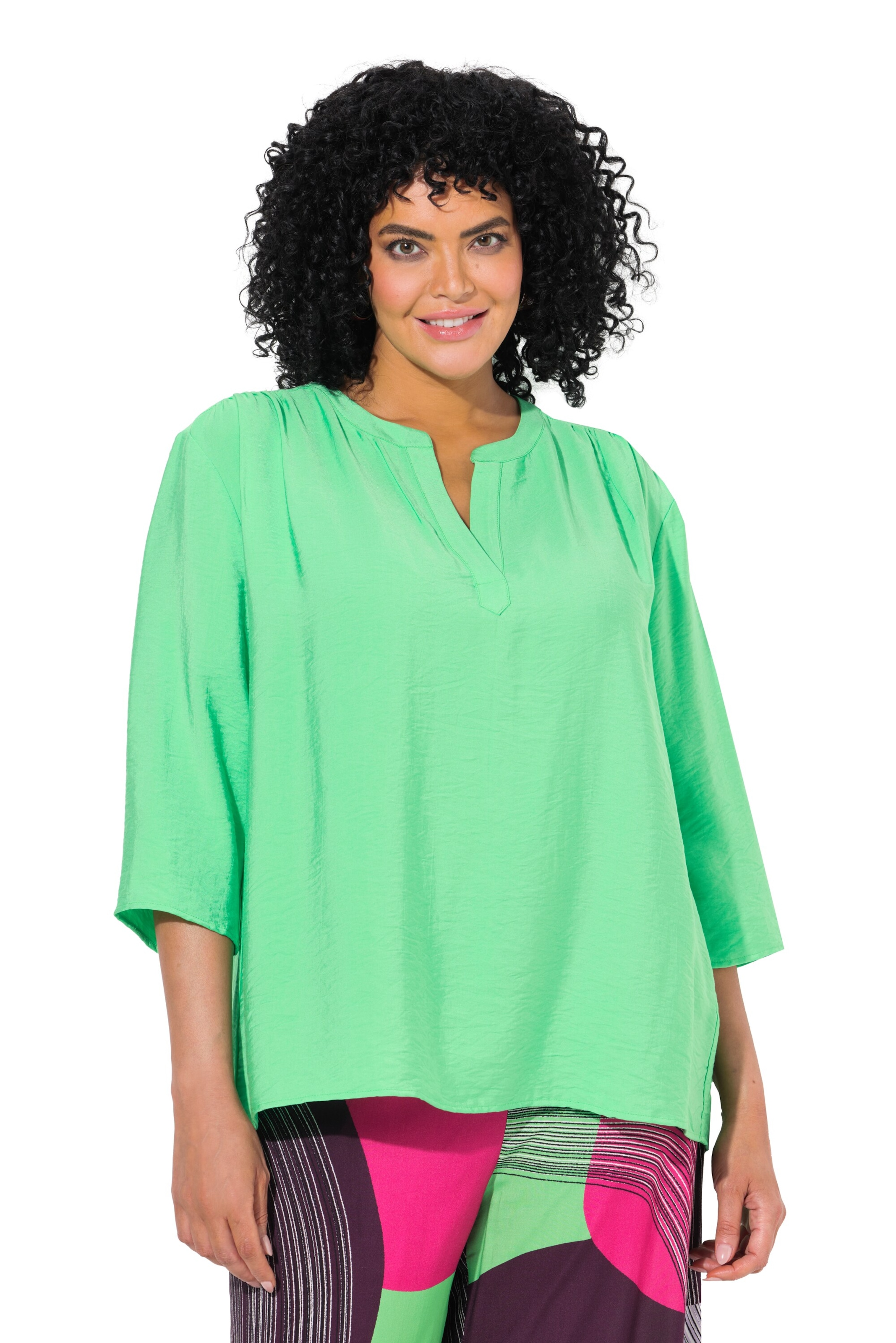 Ulla Popken Blouse in Green: front
