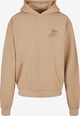 Merchcode Sweatshirt 'Cherry' in Beige: predná strana