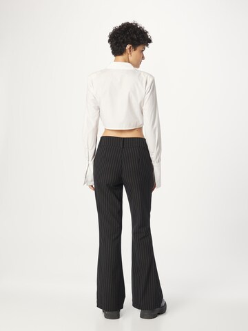 Gina Tricot Flared Trousers in Black