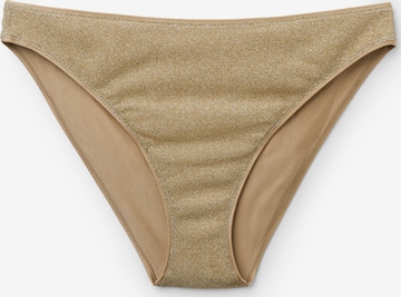 CALZEDONIA Bikini Bottoms 'Metallic Glow' in Beige: front