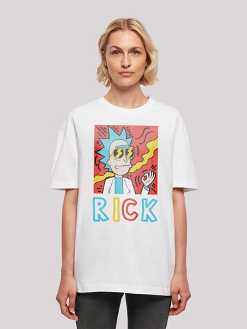 F4NT4STIC Oversized Shirt 'Rick & Morty Cool Rick' in White: front